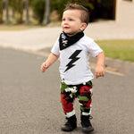 Toddler Kids Baby Boy Clothes Set T Shirt Tops+Camouflage Pants Outfits Clothes